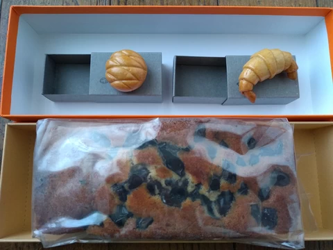 【ギフト】大粒丹波黒豆のパウンドケーキと飾りパンマグネットモニター画像1